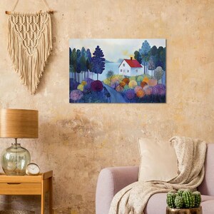 Unique Naïve Art Painting of Stockholm’s Archipelago Aluminum Print image 5