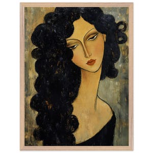 Modigliani-Inspired Portrait – Framed Museum-Quality Art Print image 3