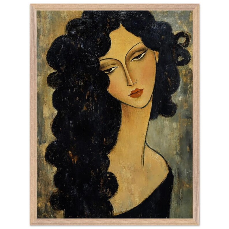 Modigliani-Inspired Portrait – Framed Museum-Quality Art Print image 3