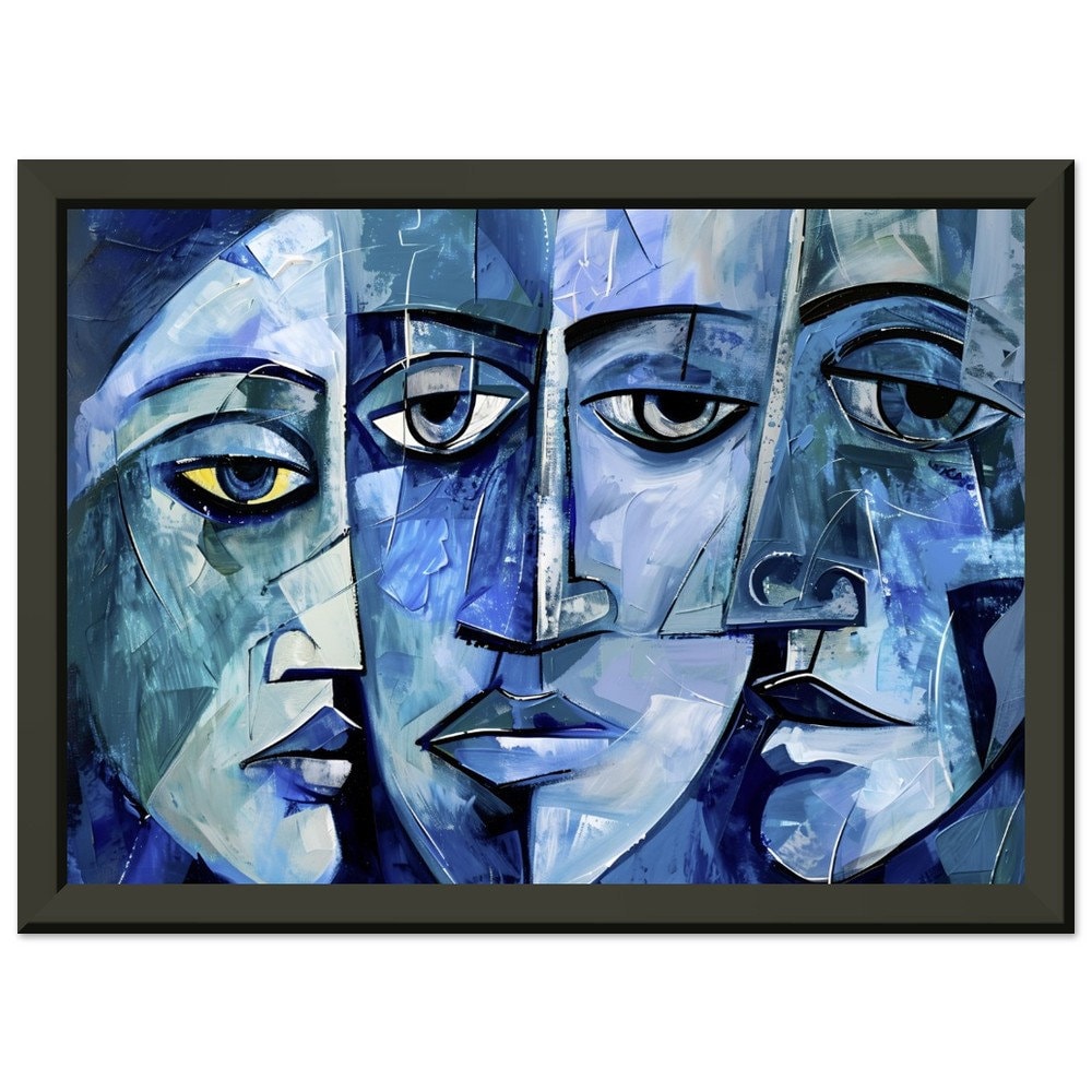 Picasso Inspired Blue Period Faces Art – Metal Framed Poster - Etsy