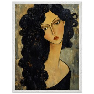 Modigliani-Inspired Portrait – Framed Museum-Quality Art Print 45x60 cm / 18x24″