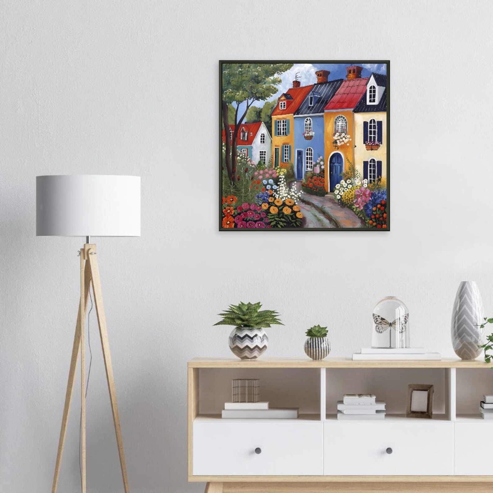 Curated visual reference: Charming English Terraced Houses Colorful Artwork Classic Matte Paper Photo Inspiration