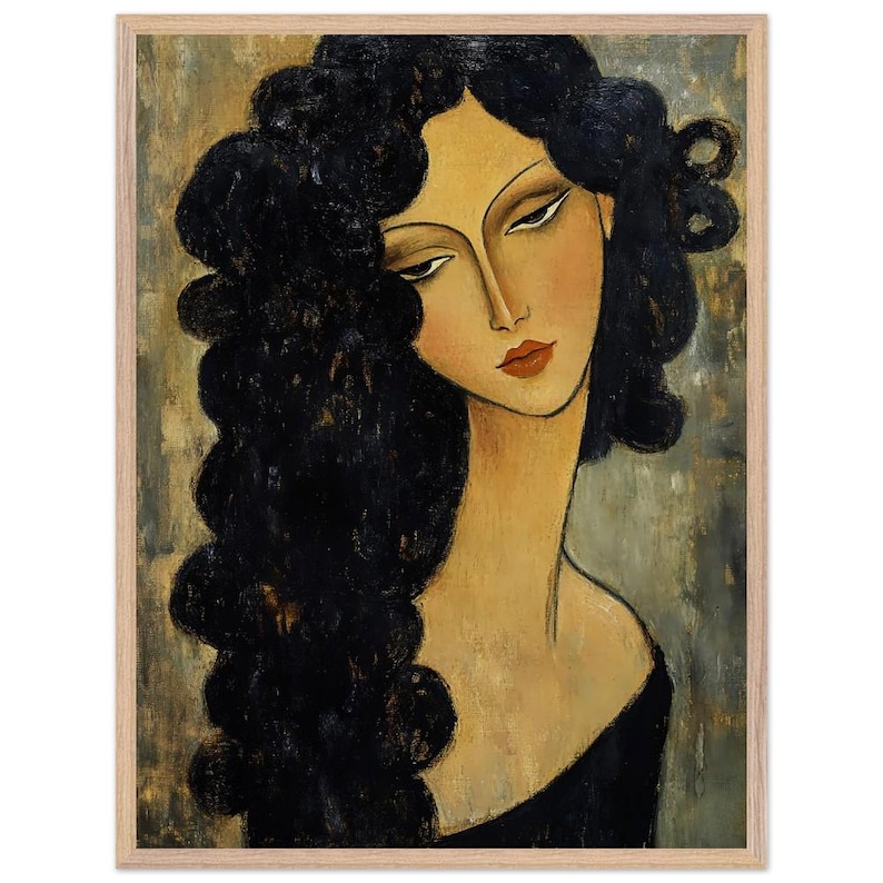 Modigliani-Inspired Portrait – Framed Museum-Quality Art Print image 2
