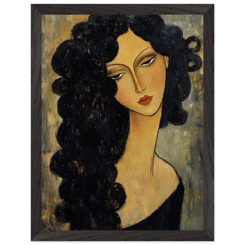 Modigliani-Inspired Portrait – Framed Museum-Quality Art Print image 5