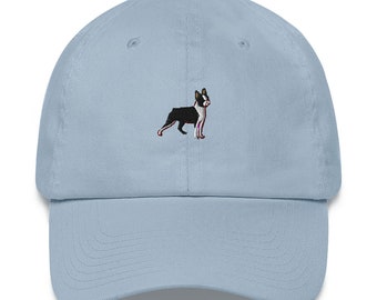 Boston Terrier Dog Dad/Mom Hat, embroidered baseball cap