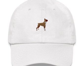 Boxer Dog Dad Hat, embroidered baseball cap, dog mom gift, boxer lover gift