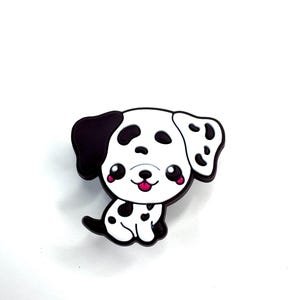 Dalmatian style clog charms - puppy charm - dog shoe charm - dogs of Etsy - canine charms - dog mom - dog dad - spotty dog gifts - pup