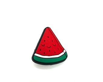 Watermelon Shoe Charm: Vegan Vegetarian Fruit Salad Clog Accessory Melon Gift ideas