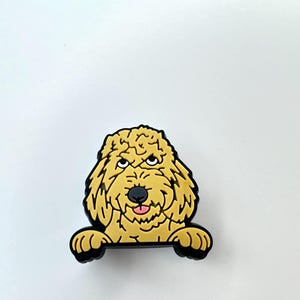 Golden doodle style clog charms - puppy charm - dog shoe charm - dogs of Etsy - canine charms - dog mom - dog dad - labradoodle gifts - pup