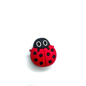 Ladybug shoe charms - garden clips - gardening clog charm - insect shoe clip - pvc shoe button -  clog accessory - bug clogs - insect lover