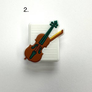 Musikalischer Clog-Charms Instrumentenschuh-Zubehör Musiker-Clog-Charms Klavier Gitarre Violinschlüssel Geige Noten Schuh-Accessoire Bild 4