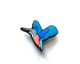 Kingfisher Shoe Charm: Wildlife Clog Clip, Bird Accessory