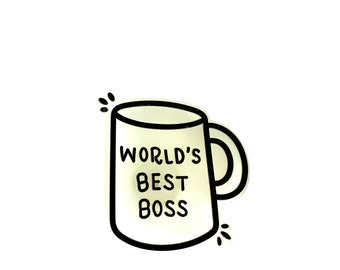 Best boss mug Style Charm - coffee shoe clips - tea shoe charm - caffeine - hot chocolate clogs - boss gift - cup charm - coffee lover gift