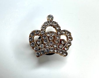 Sparkly crown shoe charms - diamanté accessories - charm - birthday gift - sparkly clog accessory - funky metal clip - queen shoe decor