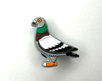 Pigeon clog accessory - pigeon shoe charm - birds of the world clog clips