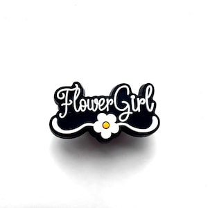 Flower girl shoe charms - bride to be shoe charm -  clog charms - wedding party charm - bridal shower gift accessories - bachelorette charms