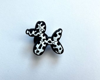 Balloon dog shoe charm - cow print dog charm - dog lover charmitz charm - funky festival fashion - dog style charms