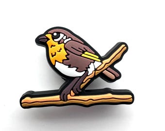 Robin Shoe Charm: Wildlife Clog Clip - Bird Lover Accessory  Avitourism
