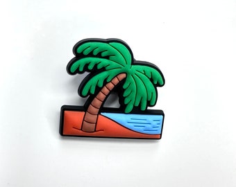 Tropical Palm Tree Shoe Charm: Beach Clog Accessory