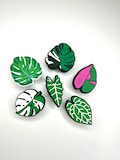 Tropical Plant Shoe Charms Monstera, Alocasia, Philodendron, Pink princess, Albo, Houseplant Lover Gifts, Exotic Plants, Funky Accessories product logo