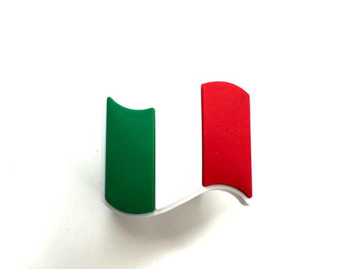 Italian Flag Clog Charm - Italy Sign - European Gift Italy Gifting