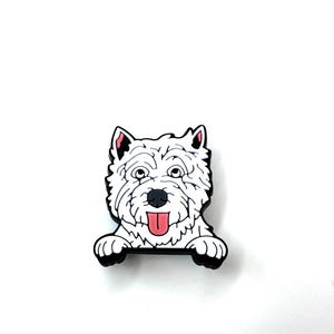 Westie style clog charms - puppy charm - dog shoe charm - dogs of Etsy - canine charms - dog mom - dog dad - Westland terrier gifts - pup