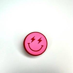 Smile shoe Charm - smiling shoe charm - funny face charms - cute clog accessories - fun clog charms - charmitz charms - smiles - pink smile