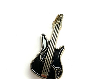 Enamel guitar charm - musical instrument shoe accessory - string guitar charm - musician shoe clip - metal electric accessories