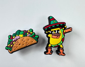 Taco Shoe Charms: Fast Food Clog Clips
