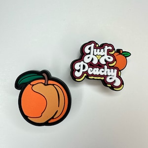 Peach Shoe Charms: Peachy Fruit Clog Decoration