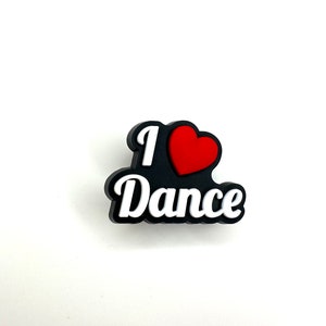 I love dance shoe charm - dancer accessories - fun Charmitz charms - unisex gift idea - sporty accessories - gym shoe decoration - pvc shoe