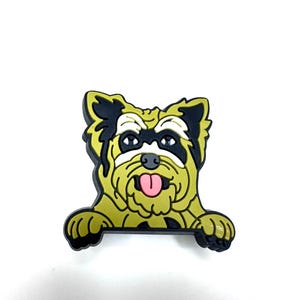 Yorkshire terrier style clog charms - yorkie charm - dog shoe charm - dogs of Etsy - canine charms - dog mum - dog dad - dog lover gifting