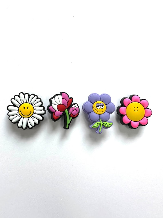 Floral Shoe Charms: Daisy, Gardening Clog Clip Flowers Pretty Flowering Pink Girlie Birthday Christmas Gifting Gifts Unisex