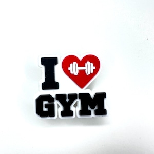Work out shoe charms - gym bag accessory - gym lover gift clogs - protein lover gift  - clog clips - shoe clips - I love gym shoes charms