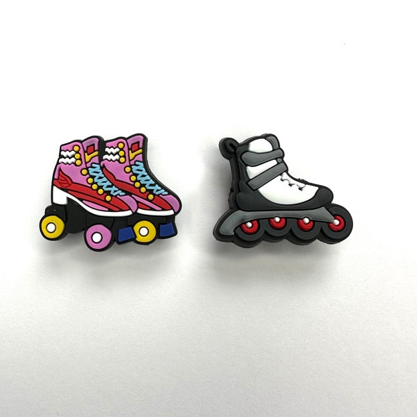 Skating Shoe Charms - Rollerblade Style Shoe Charms - Skating Shoe Charms