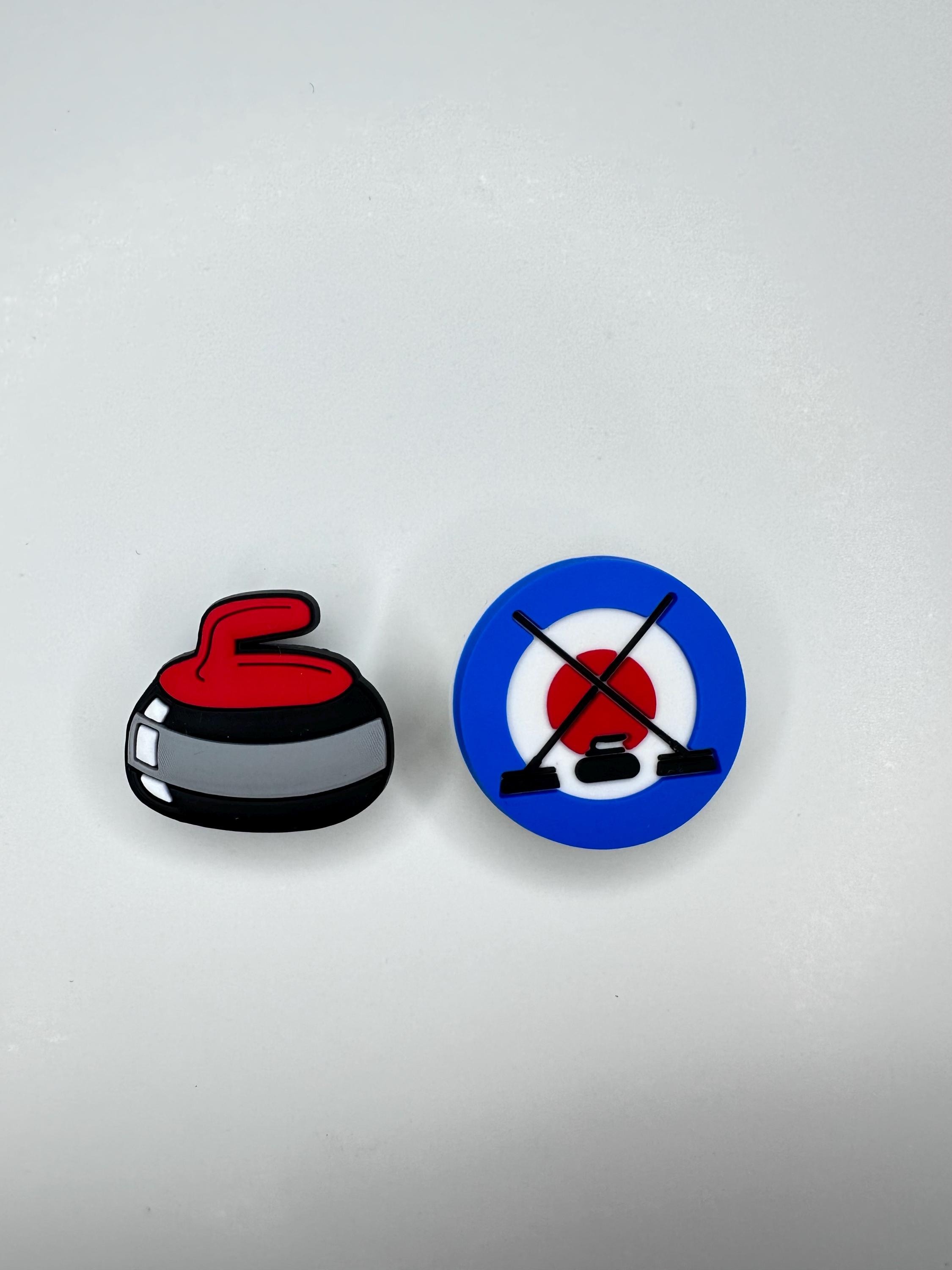Curling Shoe Charms - Team Games Accessory - Ringette Pvc