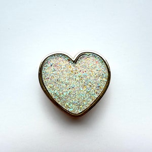 Sparkly heart shoe charms - diamanté accessories - charm - birthday gift - sparkly clog accessory - funky metal clip - metal shoe decor