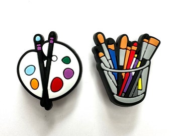 Paint Palette Shoe Charm: Artist Clog Charm