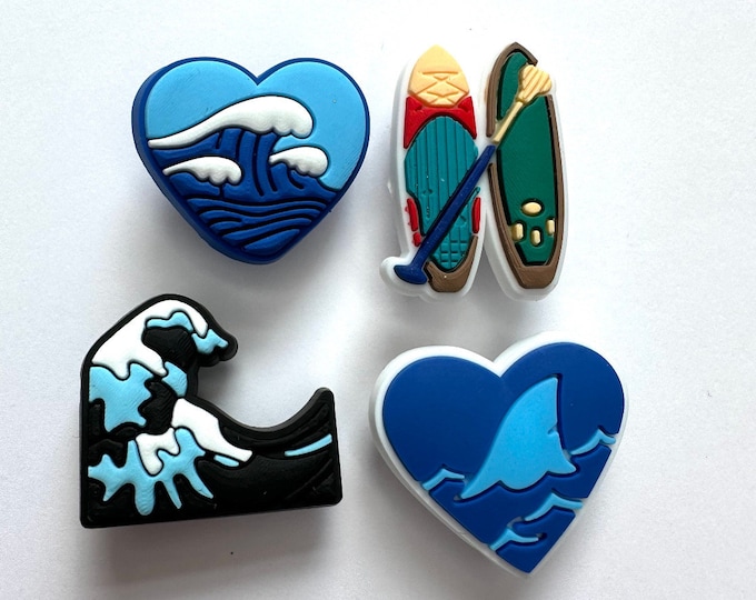 Paddleboard & Wave Shoe Charms: Outdoors Clog Accessories