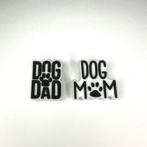 Dog mum shoe charm - dog dad shoe charms - dog lover clog accessories - canine family Clog charm - dog lover shoe accessories