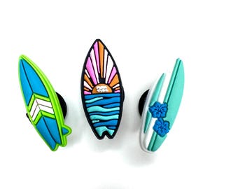 Paddleboard style shoe charms - surfing shoe accessories - outdoors clog clips - surf board - waves shoe accessory - water lover gift idea