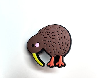 Kiwi bird shoe charm - accessories - wildlife clog clips - nature charm - feathered friends charm - bird clog charm - New Zealand accessory