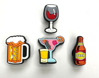 Alcohol Shoe Charms: Cocktail & Beer Clog Decorations