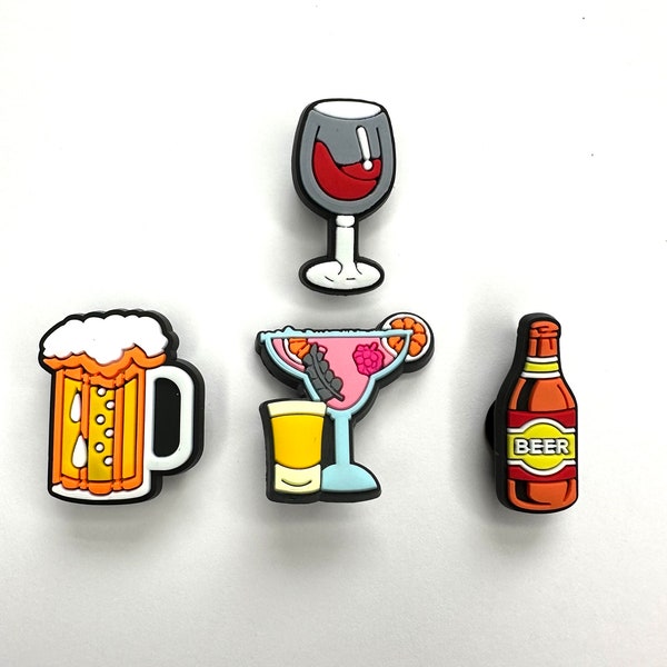 Alcohol Shoe Charms: Cocktail & Beer Clog Decorations
