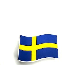 Sweden Flag Clog Charm: National Pride Shoe Accessory