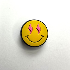 Smiles shoe Charm - smiling shoe charm - funny face charms - cute clog accessories - fun clog charms - charmitz charms