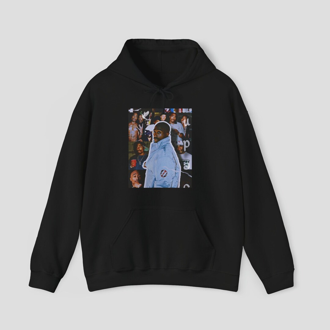 2pac Rap Sweatshirt, Men's Size L cotton black type Vintage Second Hand