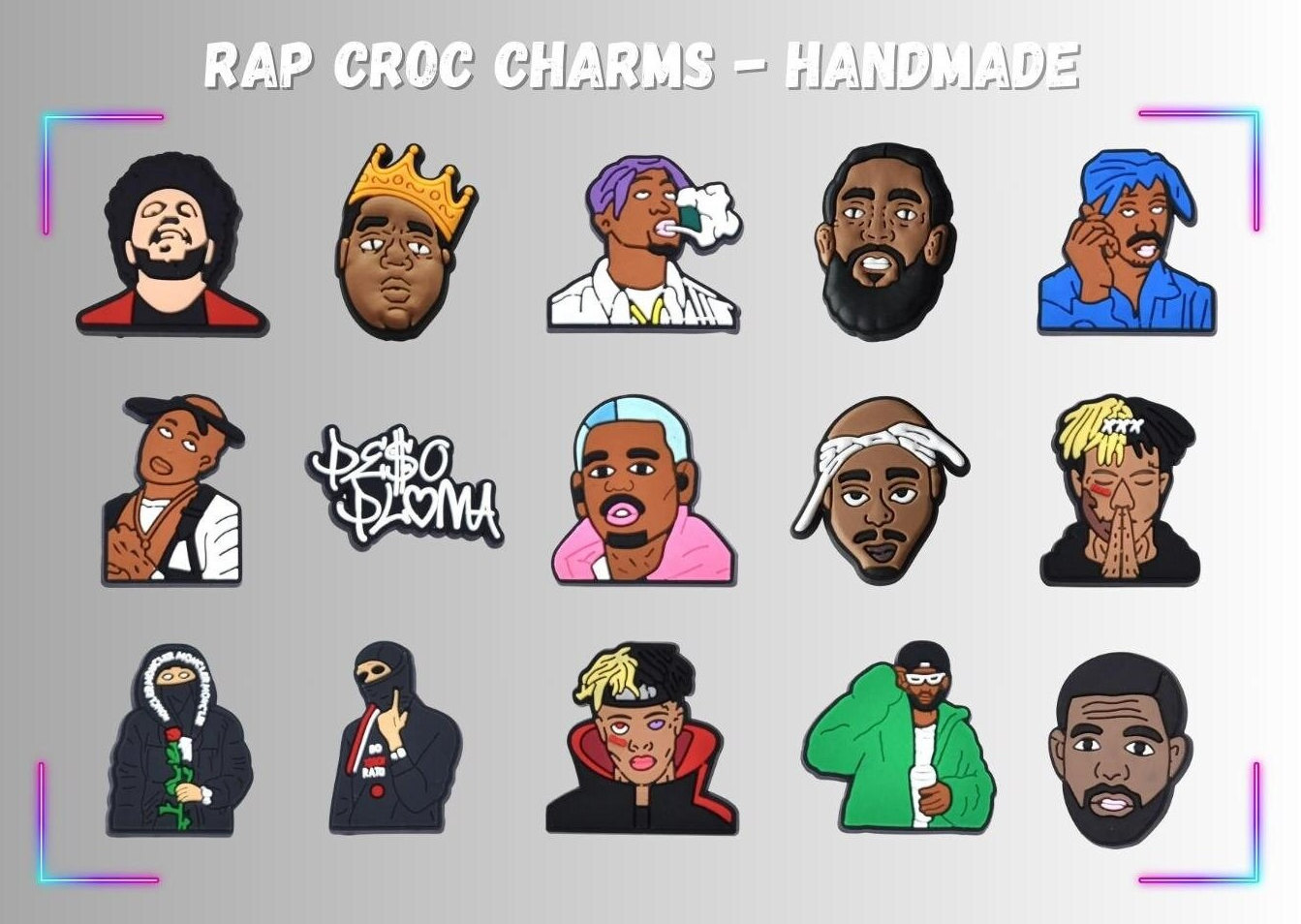 Rapper croc hotsell charms