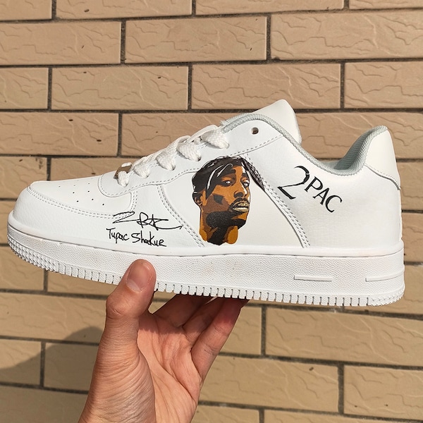 Custom 2Pac Sneaker - "Tupac"  - Hand-painted Shoes - Custom Sneaker