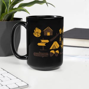 Cottage Mug - Black Glossy 15oz